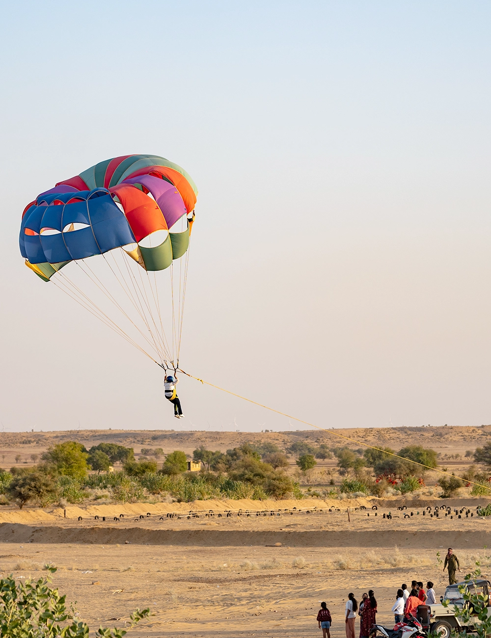 Parasailing above the Thar desert