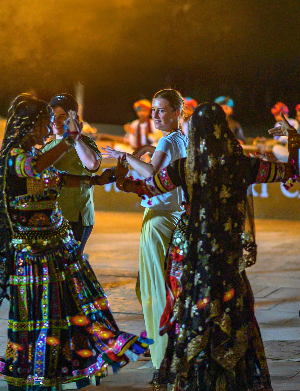 Rajasthani folk dancer performing at the cultural night
